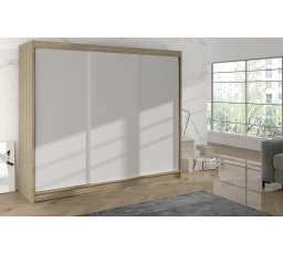 Skříň Debora II 200 - dub sonoma/bílá