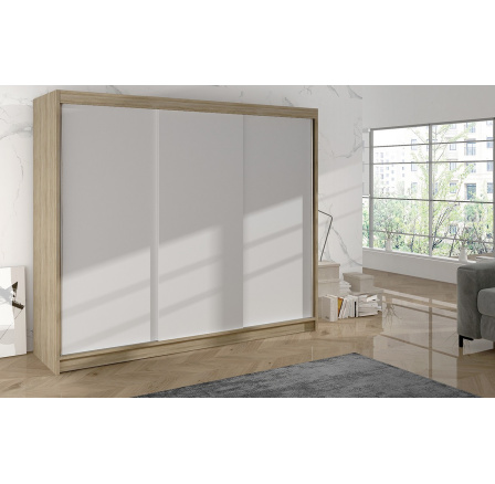 Skříň Debora II 200 - dub sonoma/bílá Skříň Debora II 200 - dub sonoma/bílá