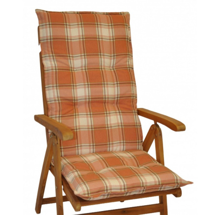 Polstr na teakové zahradní křeslo UNI excelent vysoké - látka Tera kostka