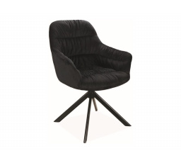 Jídelní židle otočná ASTORIA II VELVET, černý Bluvel 19/černý mat