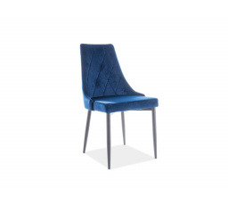 Jídelní židle TRIX B VELVET, modrý Bluvel 86/černý mat