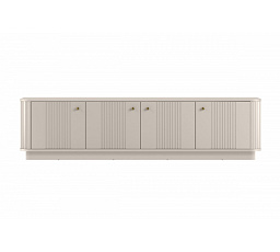 VESPER RTV 187 4D - kašmírová MDF / kašmír / zlaté úchyty / sokl