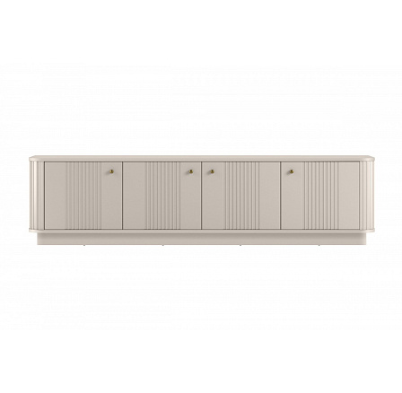 VESPER RTV 187 4D - kašmírová MDF / kašmír / zlaté úchyty / sokl