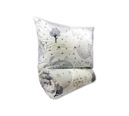 Krepové dětské povlečení 140x200, 70x90cm Zvířátka v zahradě