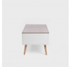 Konferenční stolek ANZABI s výklopnou deskou bílý 105x50.5x43.5 cm 712050