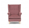 Křeslo ušák, růžová látka, AK-388 PINK2
