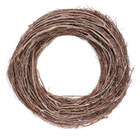 Věnec proutěný - pr. 30 cm, barva šedo-bílá Věnec proutěný - pr. 30 cm, barva šedo-bílá