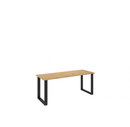 LOFT - Jídelní stůl š. 185 x 75 x 67, lamino Dub artisan/ černý kov "LP" (K150-Z)