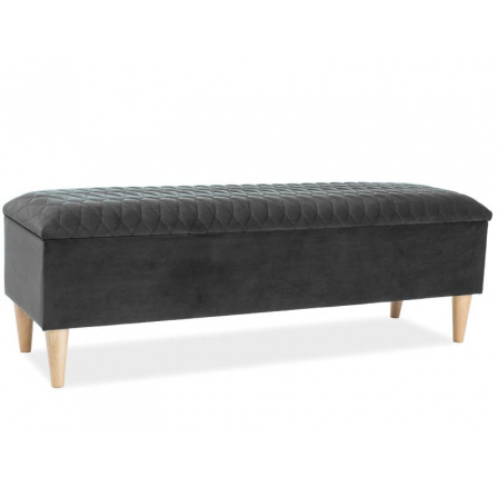 Taburet AZURRO Velvet, šedý Bluvel 14/dub Taburet AZURRO Velvet, šedý Bluvel 14/dub
