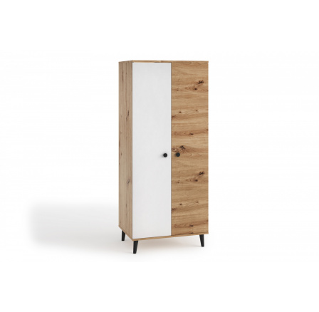 Dvoudveřová šatní skříň CLEA 06 Artisan+White
