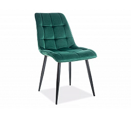 Jídelní židle CHIC VELVET, zelený Bluvel 78/černá