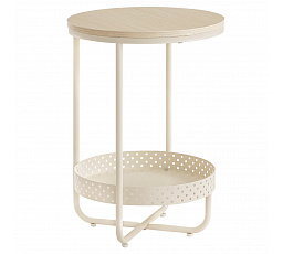 Odkládací stolek 40x40x55cm, mdf, bělený dub, AKF-E1015 CRM