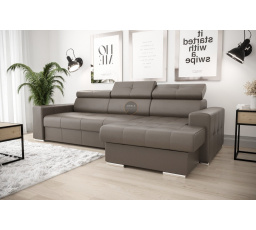 Rohová sedací souprava MARGO 160x250 přírodní kůže - pravá, Kůže odstín hnědé - U-19