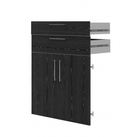 Dvířka se zásuvkami Office 425 černá Dvířka se zásuvkami Office 425 černá