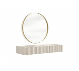 NICOLE TOALETKA 100 2SZ - kašmír / závěsná + NICOLE ZRCADLO 80 - zlaté