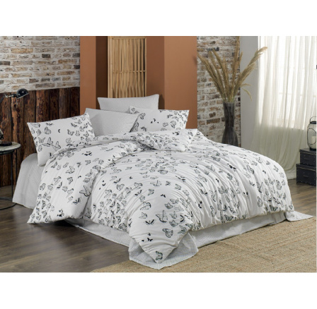 Bavlněný povlak na polštář Butterfly white 50x70