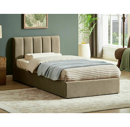 Postel s úložným prostorem MONTREAL VELVET 90x200 cm, Béžový Bluvel 28