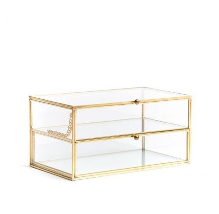 GRAZIA Šperkovnice zlatá 10,5x21x21 cm