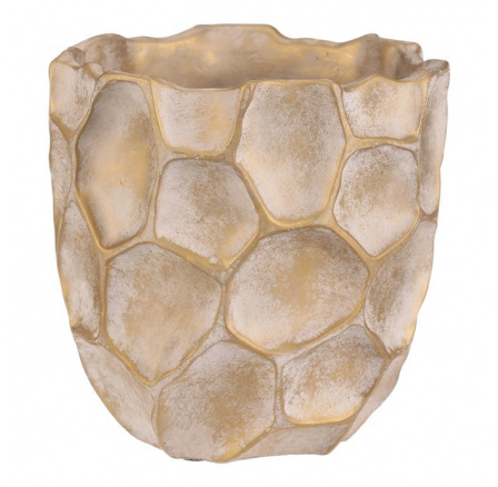 Obal betonový - vzor buněk, vel. M, béžovo-zlatý Obal betonový - vzor buněk, vel. M, béžovo-zlatý