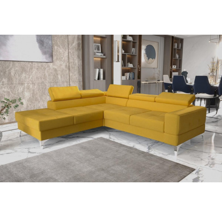 Rohová sedací souprava TOSCANIA II průměr 30x250 - žlutá , levá Rohová sedací souprava TOSCANIA II průměr 30x250 - žlutá , levá