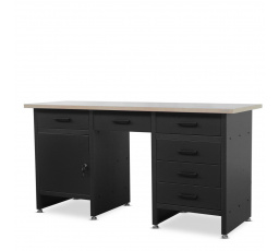 Dílenský stůl FRANK, 1700 x 850 x 600 mm, černý