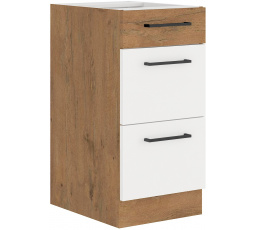 Dolní skřínka VIGO - 40 D 3S BB, Dub Lancelot / Bílý lesk