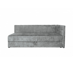 Čalouněná postel s úložným prostorem a se zástěnou RICKY 90, Šedá