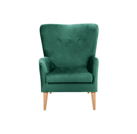 Křeslo MOTI ES, Monoli 37 green, TX002 buk přírodní (BRW COMFORT) (FL13-1030)