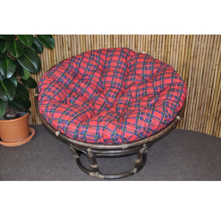 Polstr na křeslo papasan 110 cm červený CZ