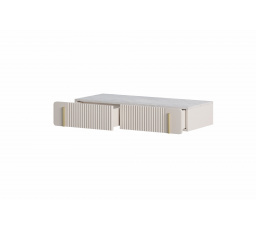 Toaletka Malmi 100 cm závěsná se zásuvkami - kašmír / crema bianca / zlatá