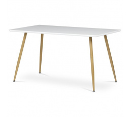 Jídelní stůl 140x80cm, mdf, bílá, HT-W1214 WT