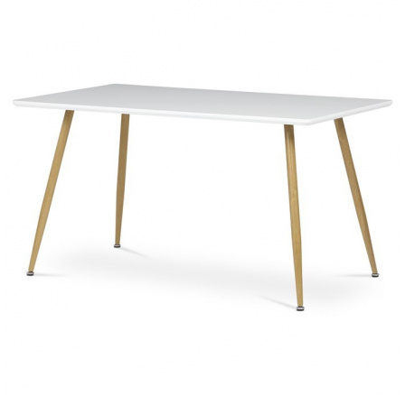 Jídelní stůl 140x80cm, mdf, bílá, HT-W1214 WT