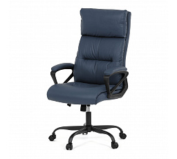 Kancelářské křeslo, houpací mechanismus, modrá ekokůže, KA-Y346 BLUE