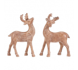 Jelen - 13 cm, polyresin, mix 2, imitace dřeva, cena za 1 ks