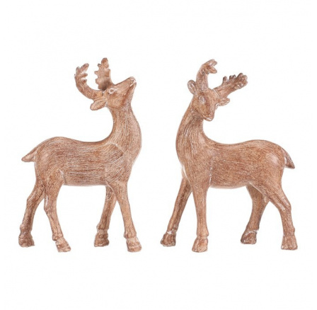 Jelen - 13 cm, polyresin, mix 2, imitace dřeva, cena za 1 ks