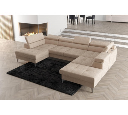 Rohová sedací souprava TOSCANIA MAX II 170x350x220 - pravá, béžová