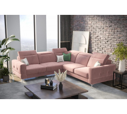 Rohová sedací souprava MALIBU MAX 250x250 - levá, růžová