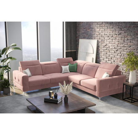 Rohová sedací souprava MALIBU MAX 250x250 - levá, růžová Rohová sedací souprava MALIBU MAX 250x250 - levá, růžová
