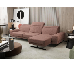 Rohová sedací souprava FIORE MINI 265x180 cm - růžová, pravá