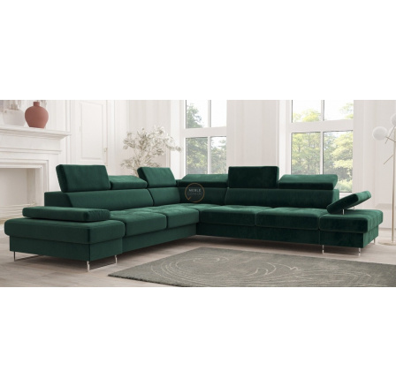 Rohová sedací souprava GALAXY MAX 280×280 - zelená , pravá Rohová sedací souprava GALAXY MAX 280×280 - zelená , pravá