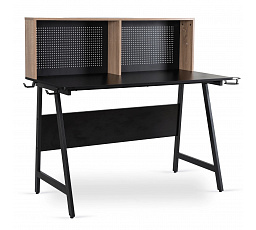 Herní stůl ICE 138,5 cm Černý/Dub Sonoma