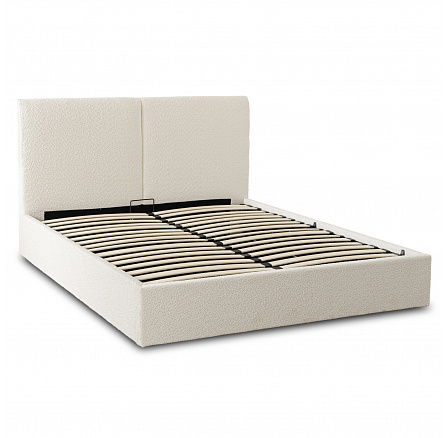 Postel 120x200 MARSYLIA s úložným prostorem krémová boucle
