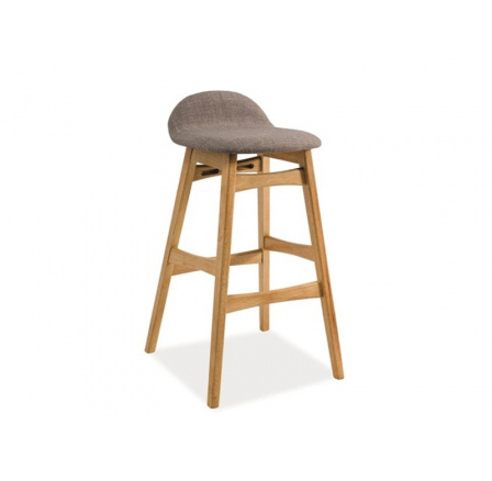 Barová židle TRENTO šedá / dub přírodní