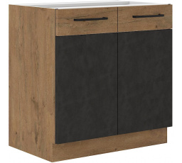 Dolní skřínka VEGAS - 80 ZL 2F BB, Dub Lancelot / Matera