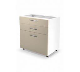 VENTO D3S-80/82 spodní skříňka se zásuvkami, čelní strana mechanismu Hettich: béžová 