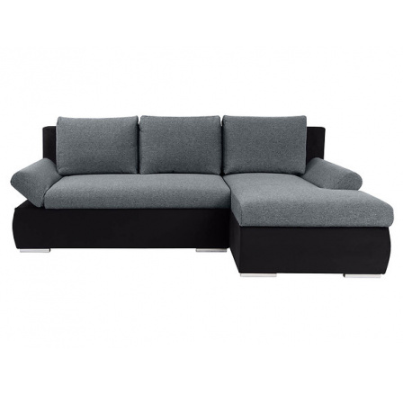 Rohová sedací souprava GAME  LUX 2DL.REC, Denver 18 black/Manila 18 black (BRW COMFORT) (FL12-1030)