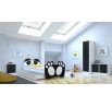 Postel s matrací a šuplíkem BEAR BLACK 140x70 Černá