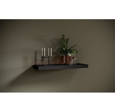 Závěsná police ANDREA 80x26 Black Shine