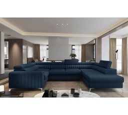 Rohová sedací souprava ve tvaru U LOUIS, Flores 40 Pravá