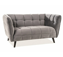 Pohovka CASTELLO 2 Velvet, šedý Bluvel 14/wenge